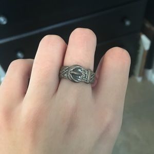 James Avery Silver Belt Buckle Ring Size 7